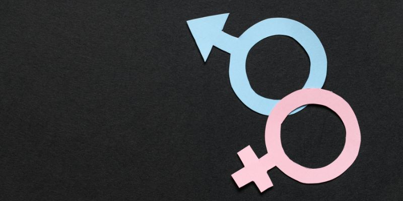 Venus- und Marssymbol auf schwarzem Hintergrund