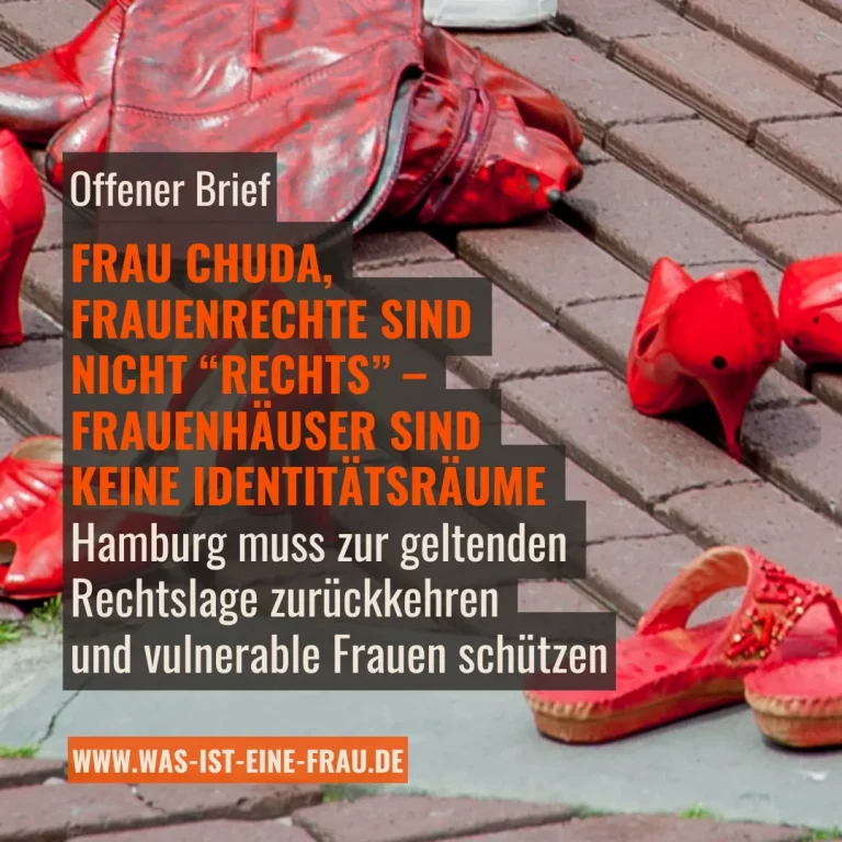 Frau Chuda: Frauenrechte sind nicht „rechts“ – Frauenhäuser sind keine Identitätsräume