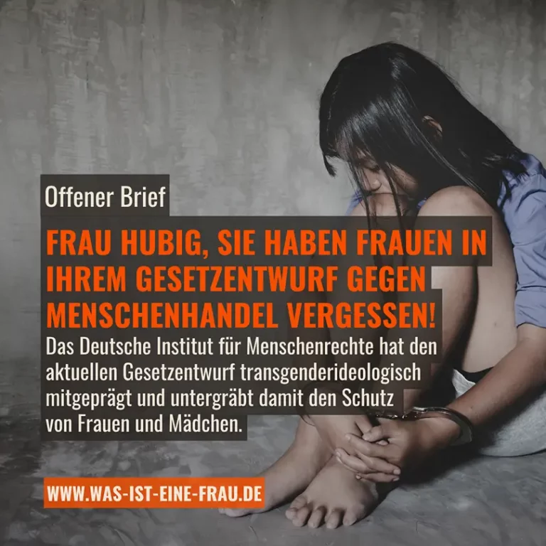 Frau Hubig, Sie haben Frauen in Ihrem Gesetzentwurf gegen Menschenhandel vergessen!